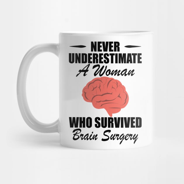 Brain Surgery - Never underestimate a woman who survived brain surgery by KC Happy Shop